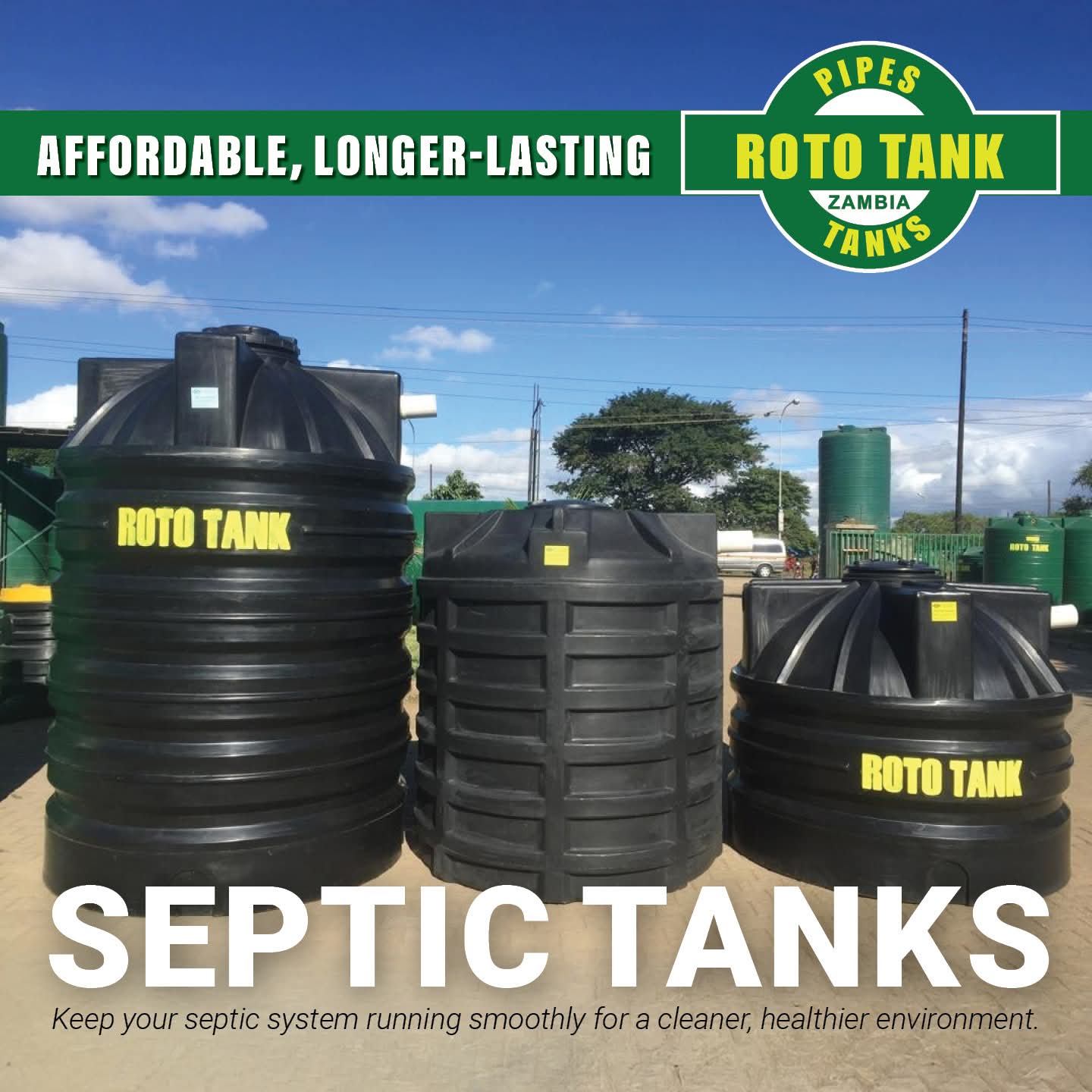 Affordable & longer-lasting septic tanks | Roto Tanks