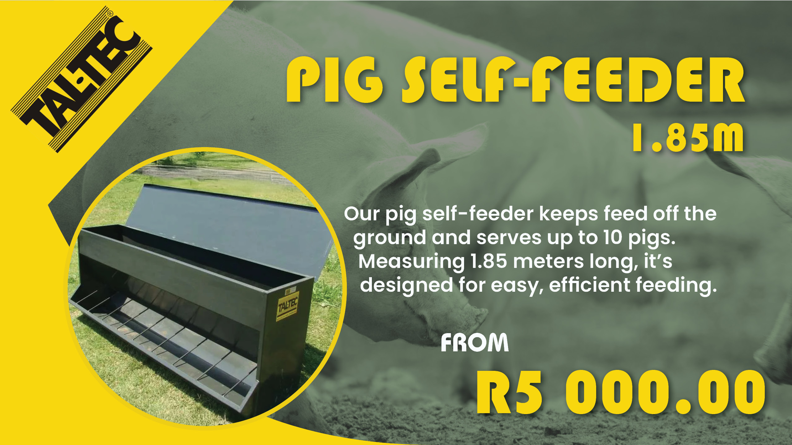 Pig Self-feeder 1850 (single side) | Tal-Tec