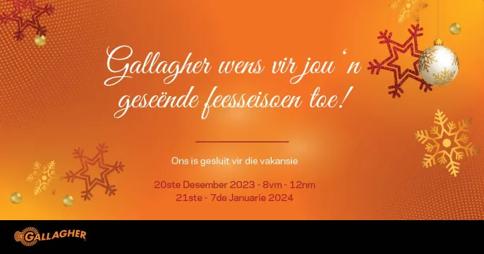 Season's greetings from Gallagher: Wishing you joy and prosperity!