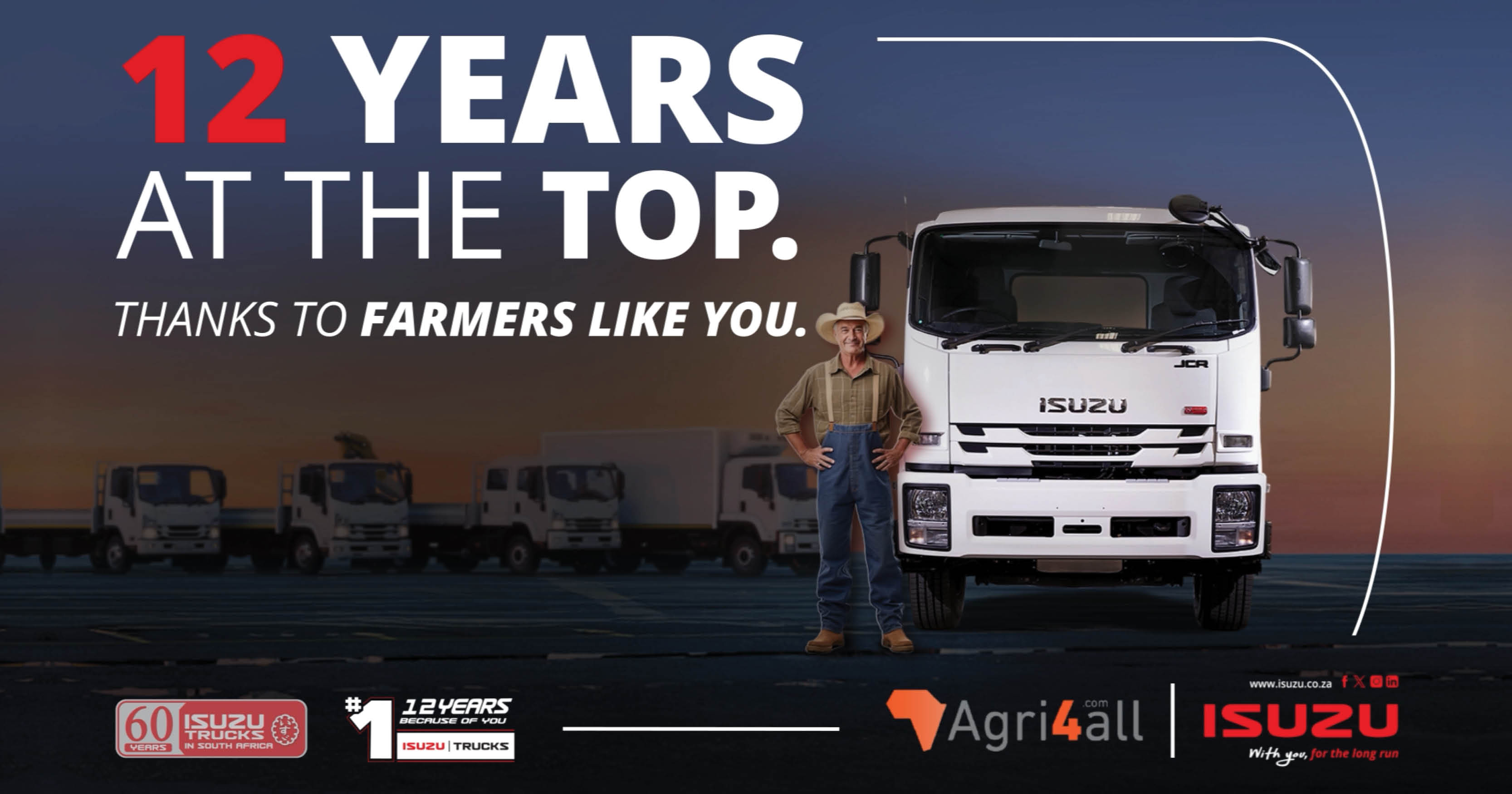 12 Years at the top | Thanks to farmers like you | ISUZU Trucks