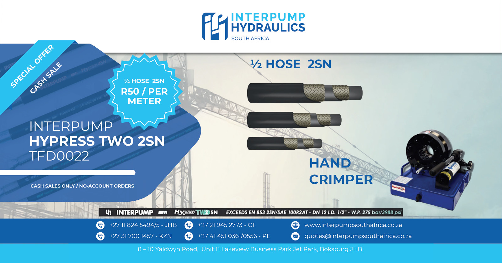 Special offer! | Interpump Hypress Two 2SN TFD0022 | Interpump Hydraulics South Africa