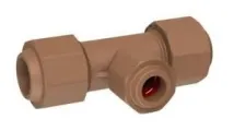 Unitwist Red Tee 15X15X22mm | Plumber's Depot