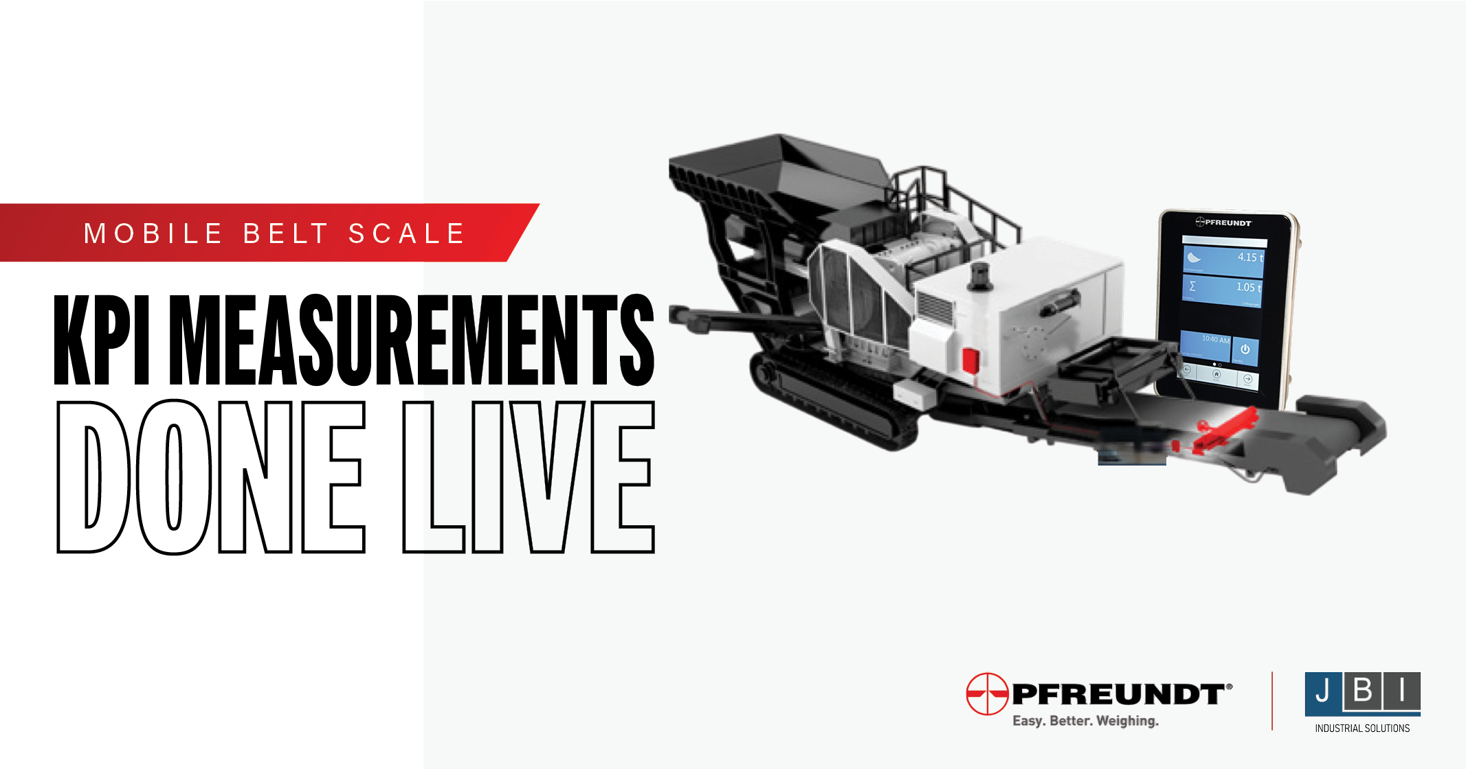 KPI measurements | Mobile belt scale | JBI Industrial Solution