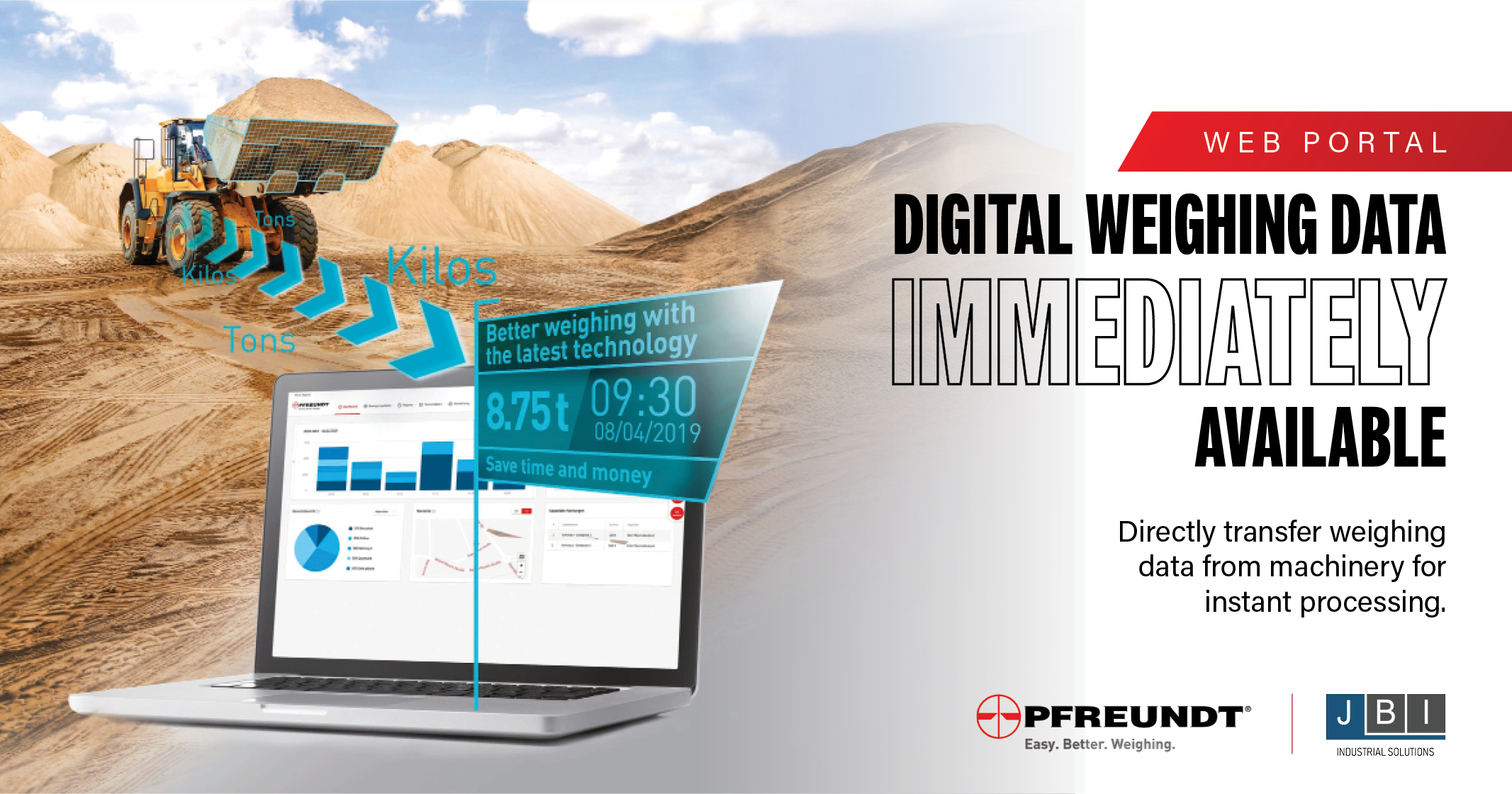 Digital Weighing Data immediately | Web portal | JBI Industrial Solution