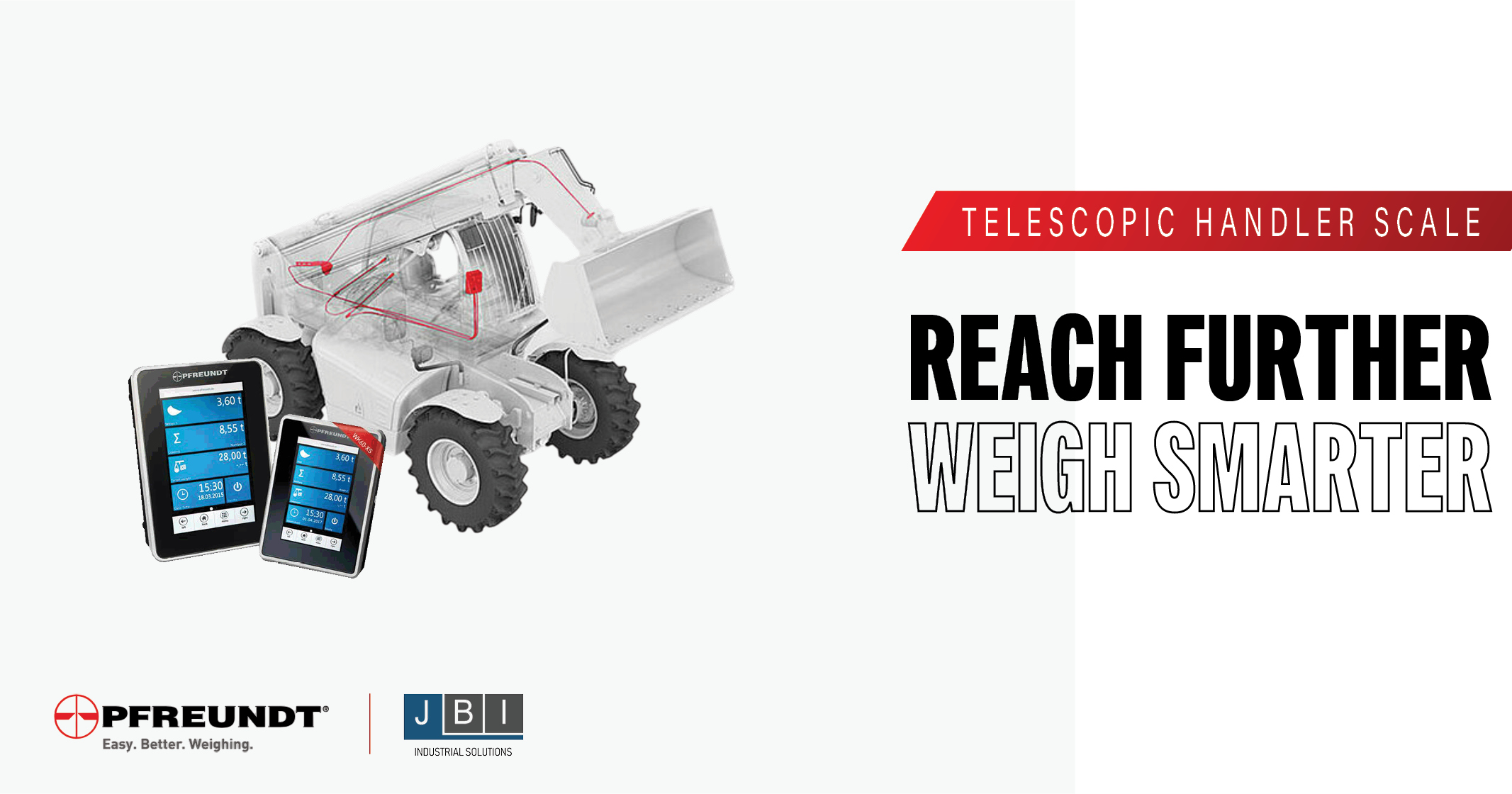 Reach further Weigh smarter | Telescopic handler scale | JBI Industrial Solutions
