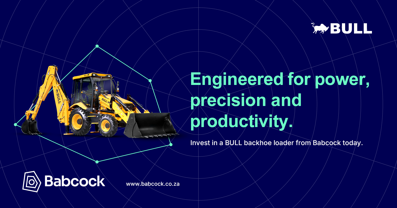 Power, precision, productivity | Invest in a BULL backhoe loader from Babcock today