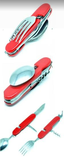 Compact Portable Stainless Steel Spoon Fork - Multi-Tools Knife | Outdoor Innovation