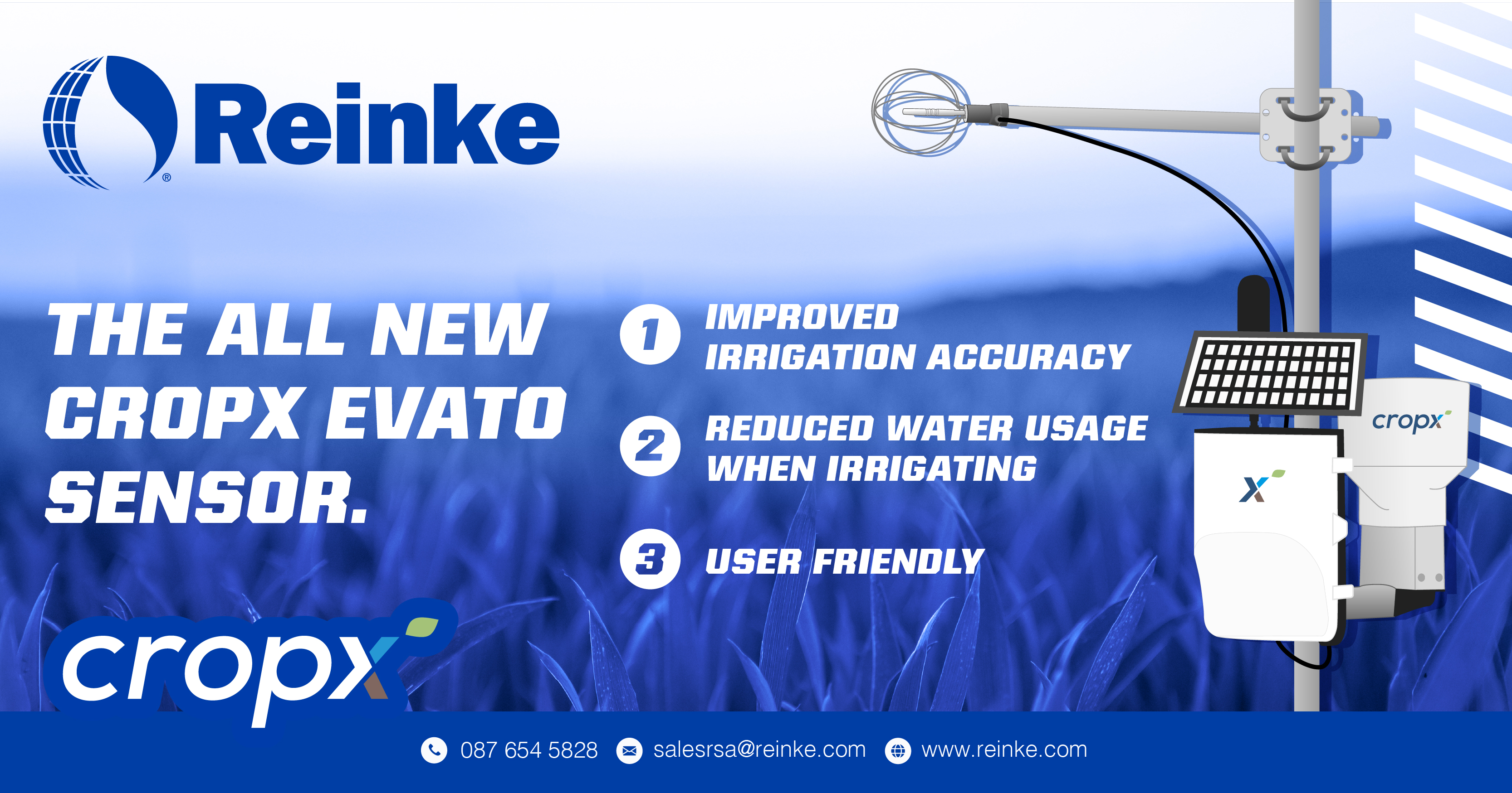 Improve irrigation efficiency with the Crop X Evato sensor from Reinke