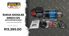 12000 LBS – Runva Winch 12V with Synthetic Rope | Winch-In
