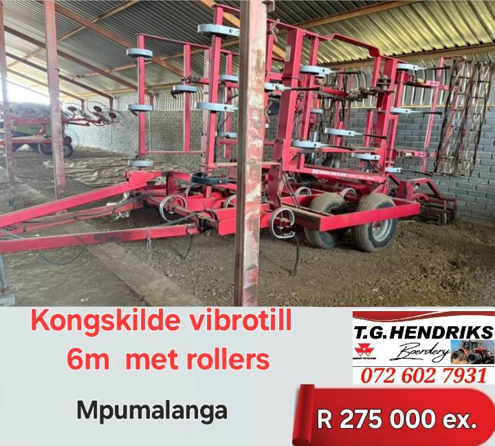 Kongskilde vibrotill 6m met rollers | T.G. Hendriks