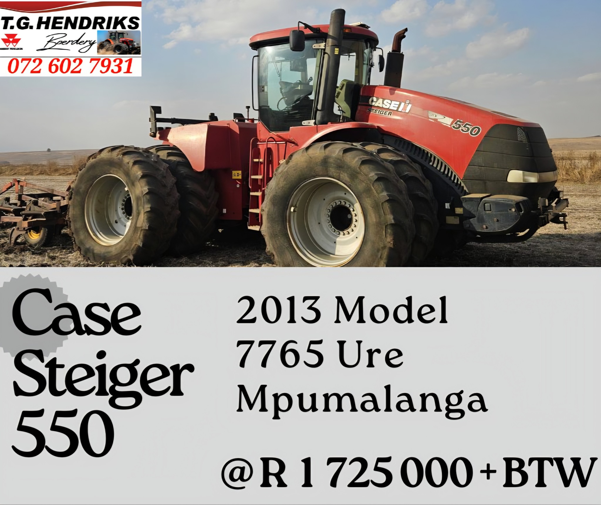 Case steiger 550 | T.G. Hendriks