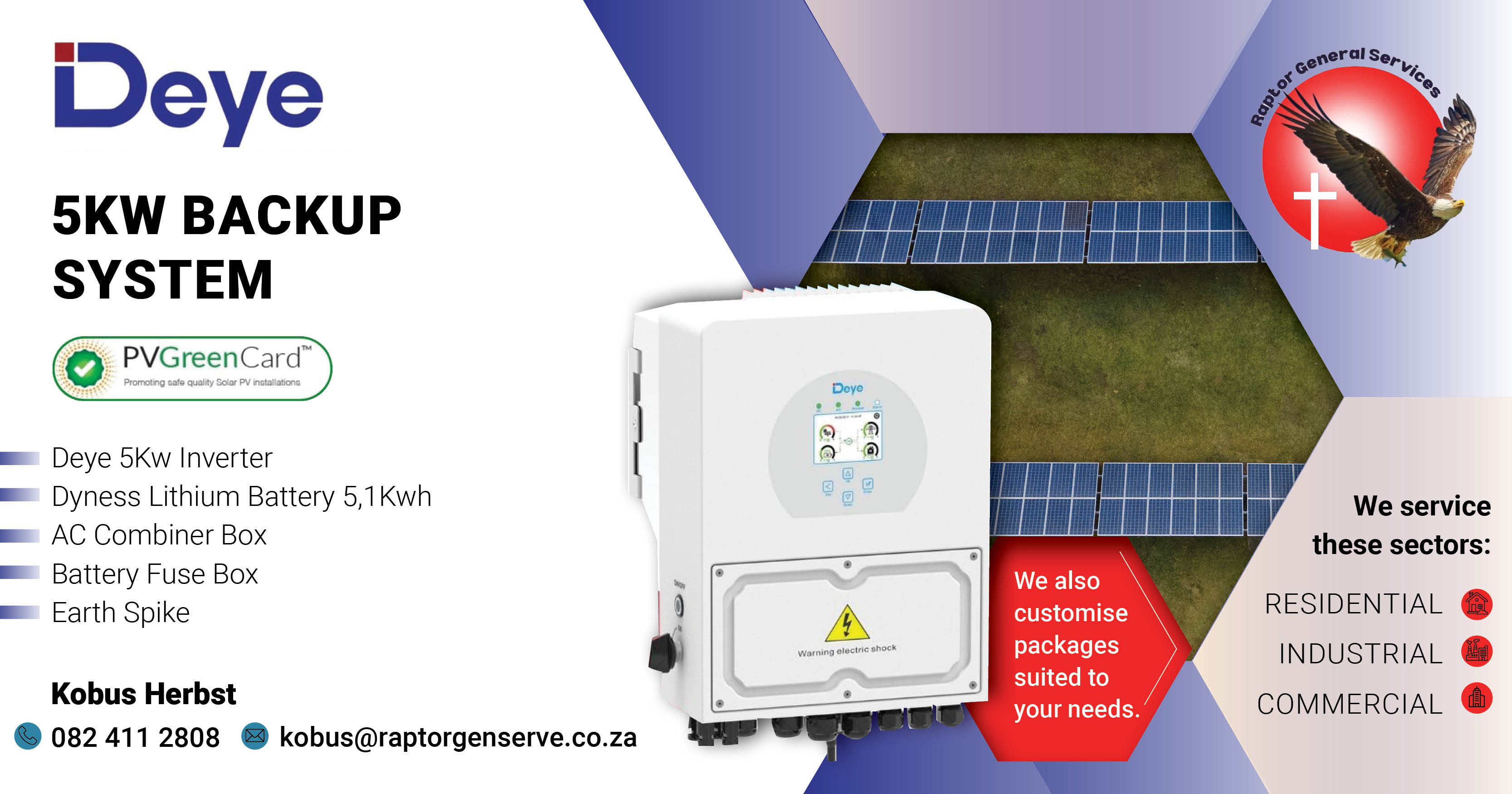 Deye 5KW backup system | Raptor General Services