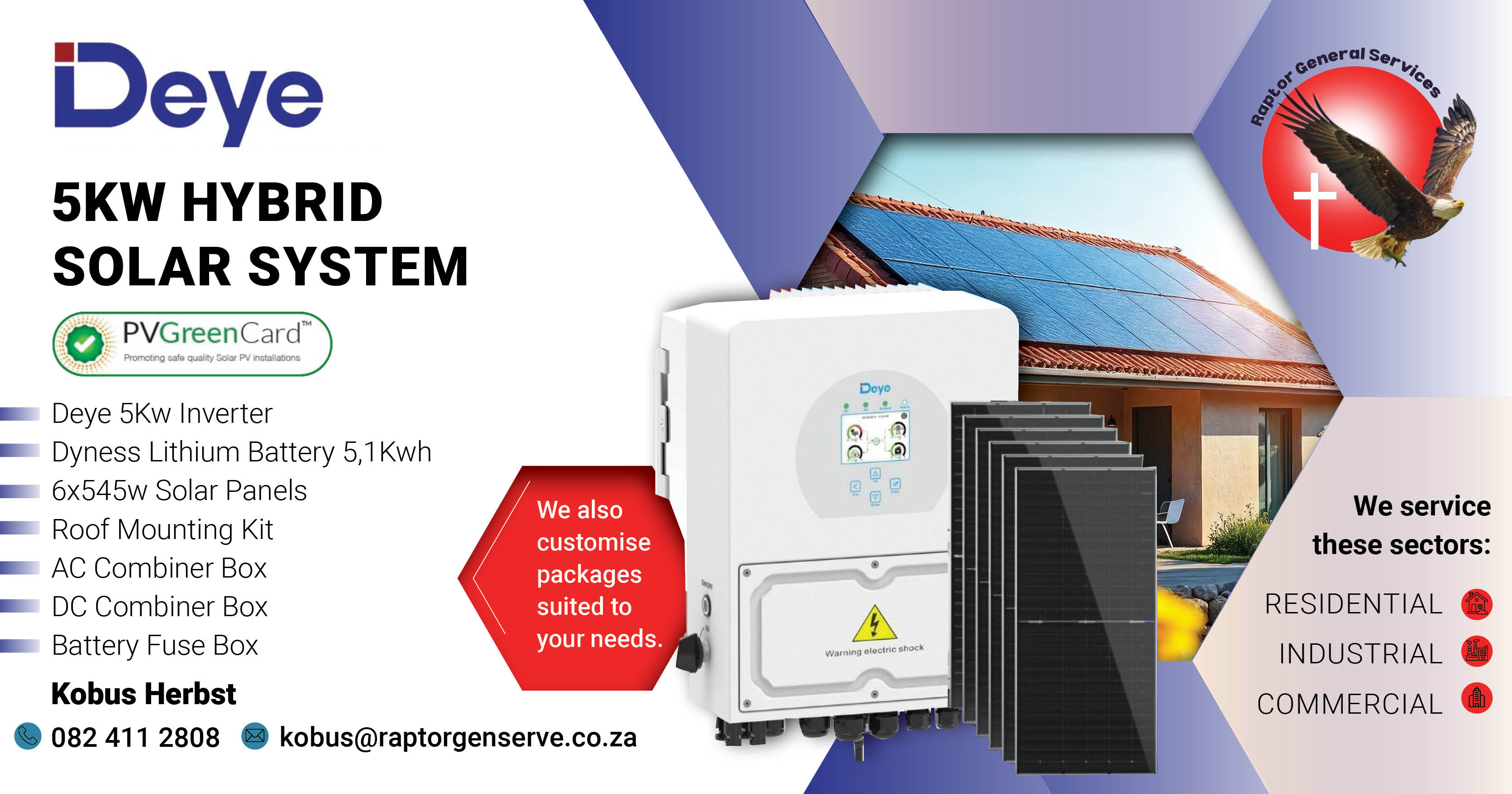 Deye 5KW hybrid solar system | Raptor General Services