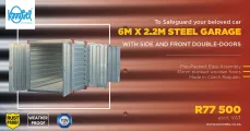 6 x 2,2 m Steel garage to safeguard your beloved car | Kovobel