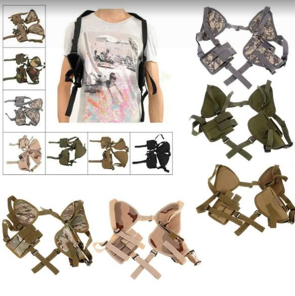 The Tactical Adjustable Shoulder Holster with Double Magazine Mag Pouch | Outdoor Innovation