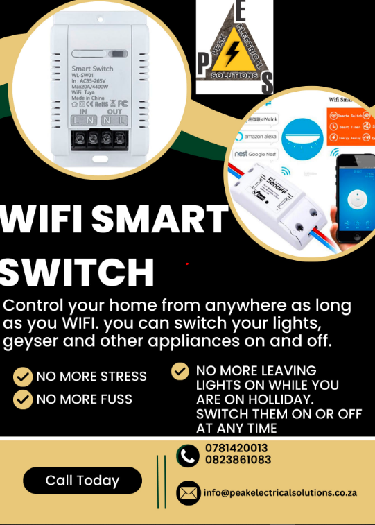 Wifi smart switch | Peak Electrical Solutions