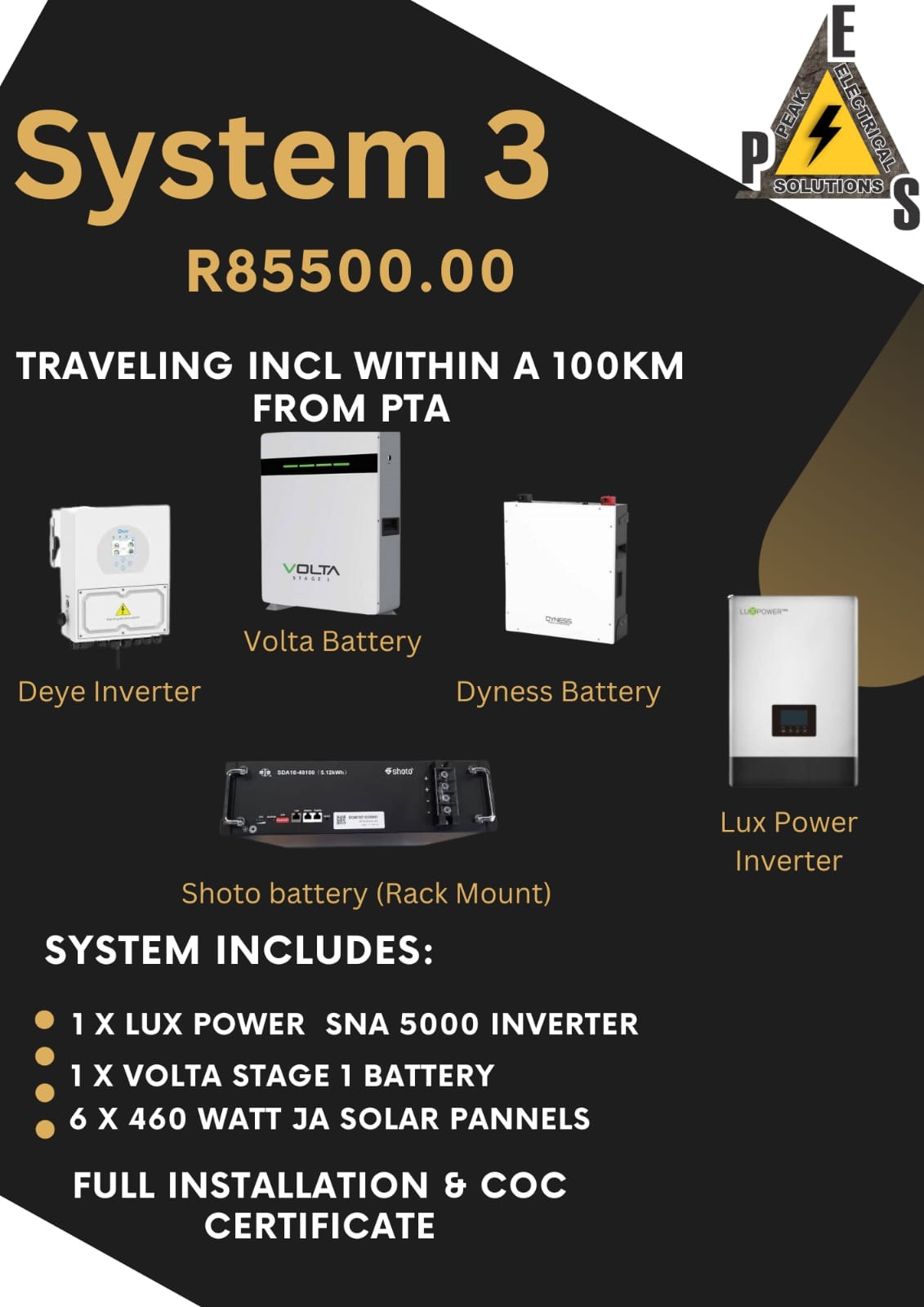 System 3 with full installation | Peak Electrical Solutions