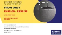 Cobra round shower rose | Pumbers Depot