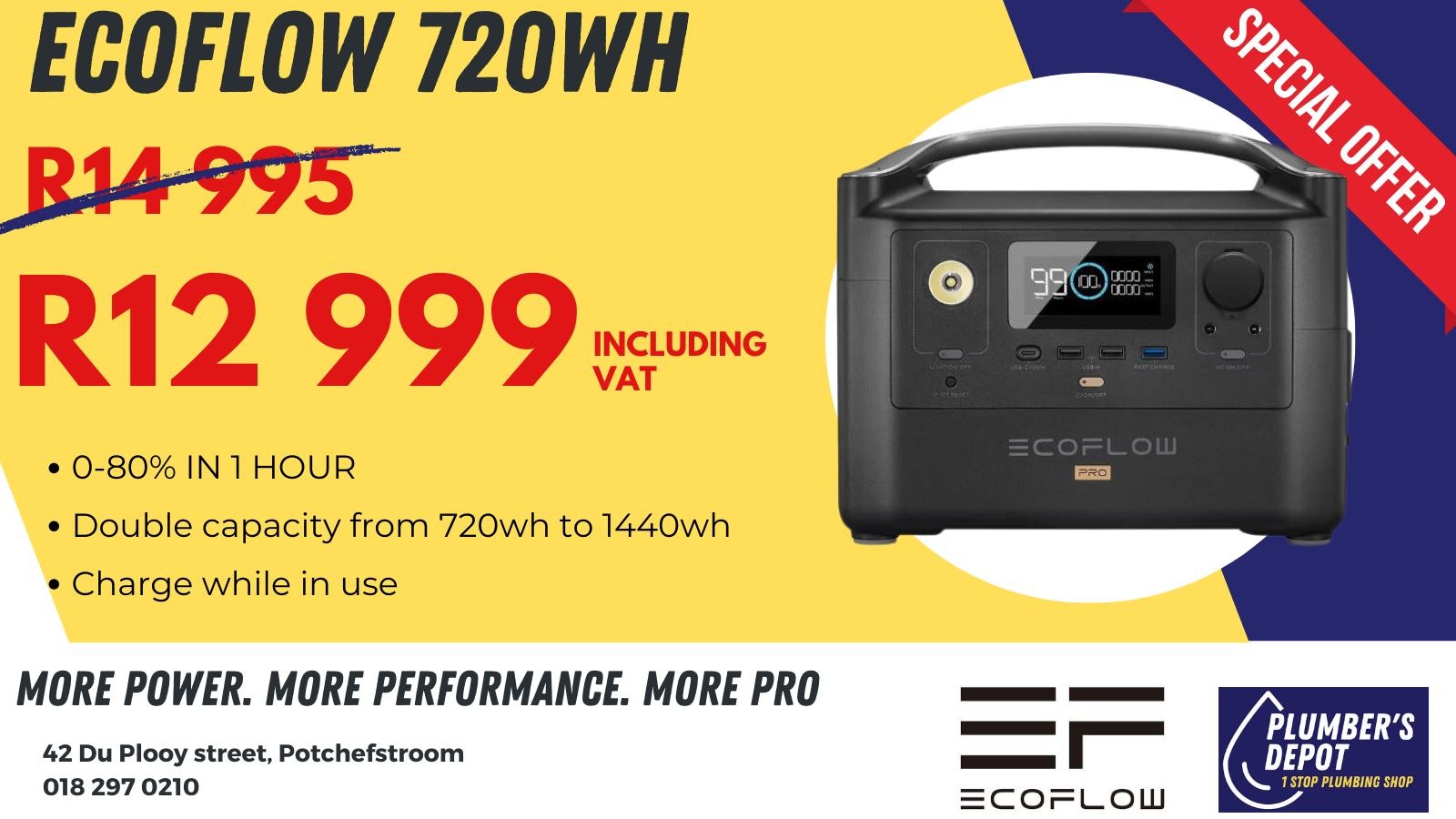 Ecoflow 720WH | Plumbers Depot