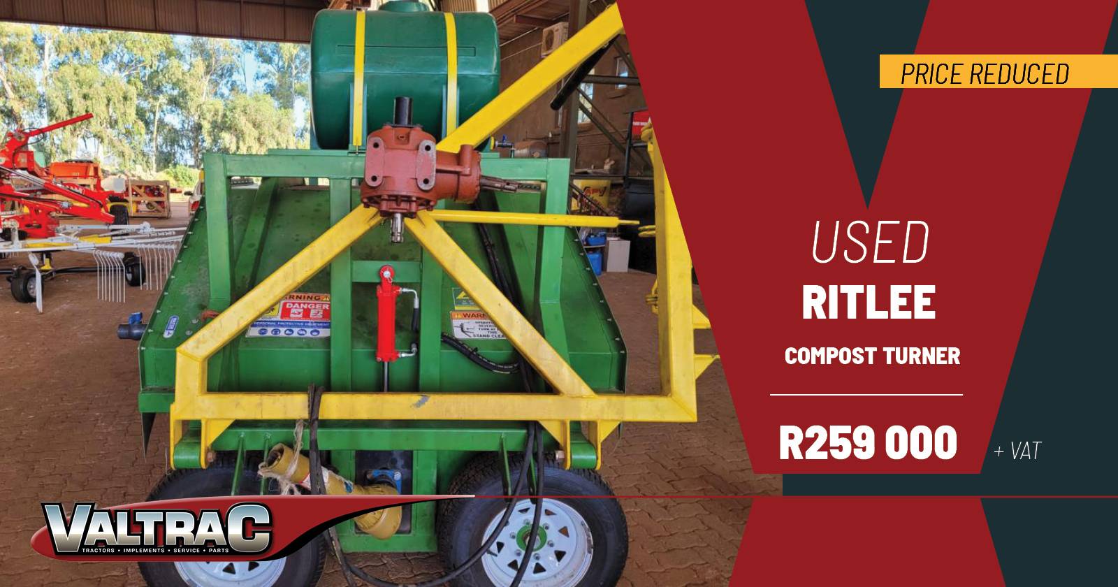 Used Ritlee compost turner / Price reduced | Valtrac
