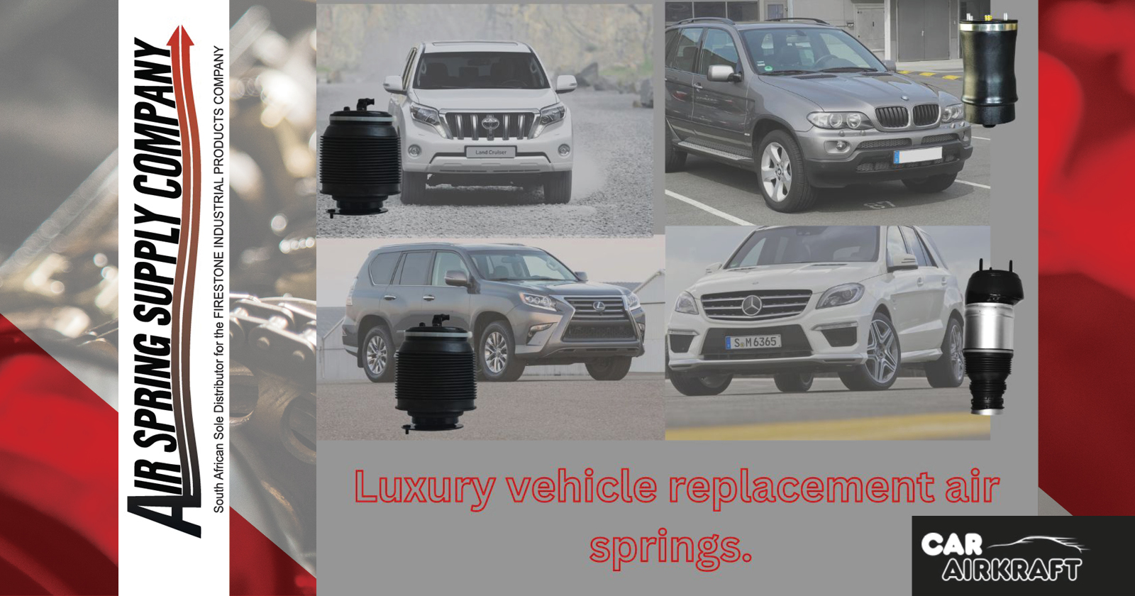 Luxury vehicle replacement air springs | Air Spring Supply Company
