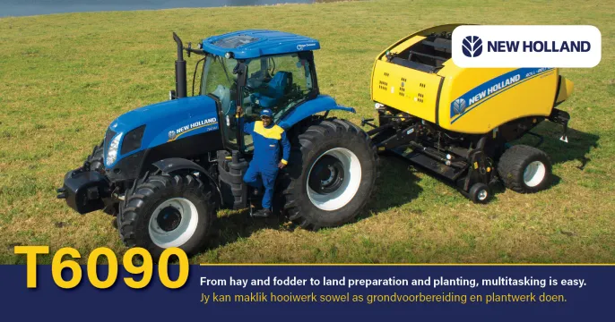 The T6070 PLUS handles big hay equipment effectively and with ease | New Holland