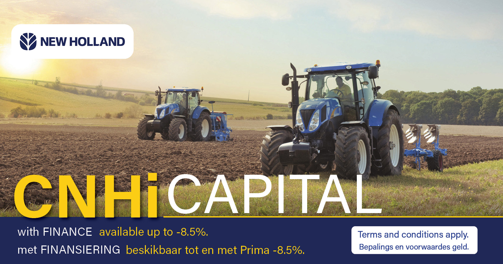 CNHi Capital finance available up to Prime -8.5% | New Holland