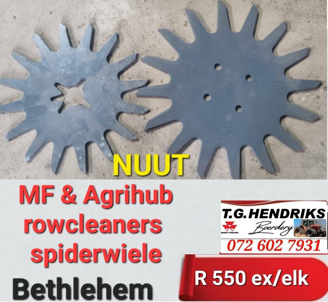 Massey Ferguson & agrihub rowcleaners spiderwiele | T.G Hendriks boerdery