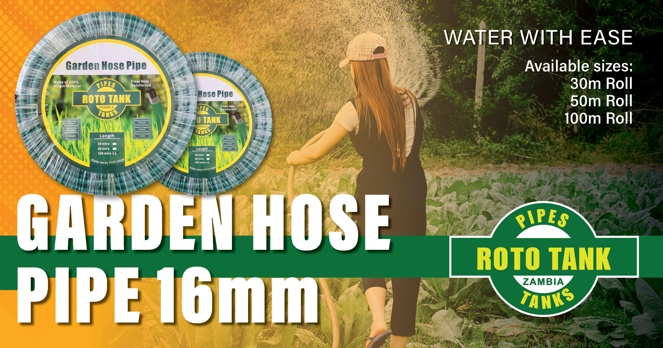 Garden Hose pipe | 16 mm | Water with ease! | Roto Tanks
